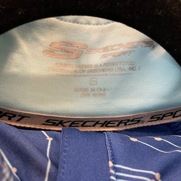 Skechers Sport Long-Sleeve Athletic Top | Blue/Light Blue Pattern, Size S, NWOT - Picture 6 of 8